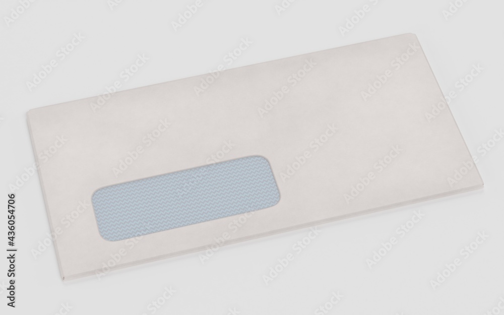 Realistic 3D Render of Paper Envelope Realistic 3D Render of Paper Envelope