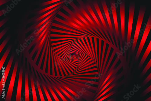 fractal burst abstract background, red and black background.