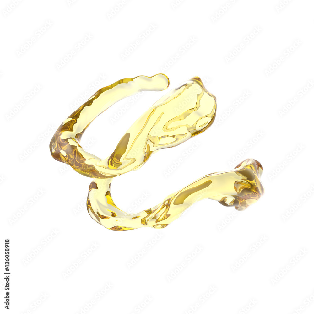 3D Illustration of realistic oil splash 3D Illustration of realistic oil splash