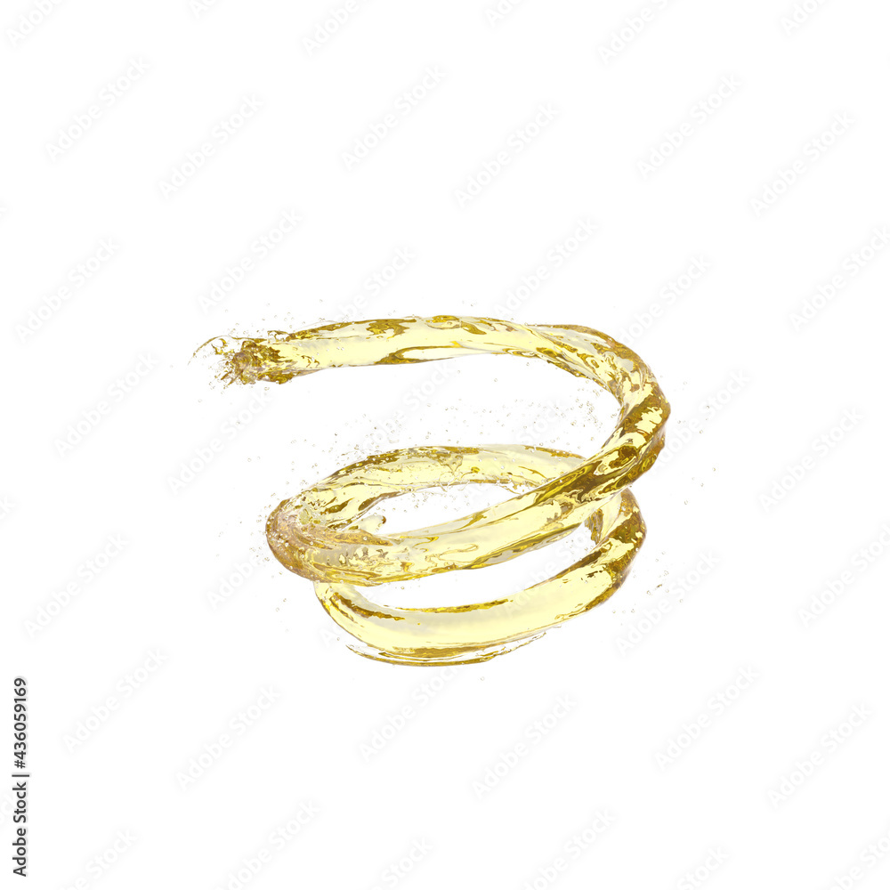 3D Illustration of realistic oil splash 3D Illustration of realistic oil splash