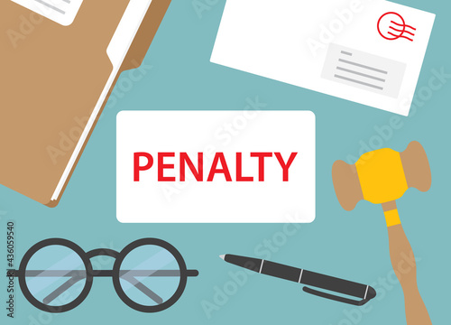 concept of administrative penalty - vector illustration