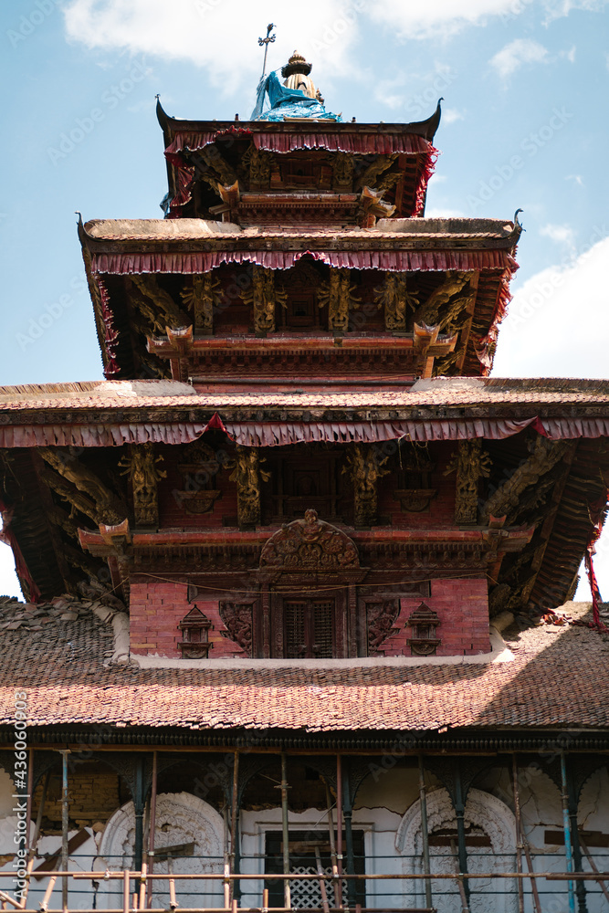 Obraz premium Templos de Taumadhi Square, Bhaktapur en Katmandú, Nepal