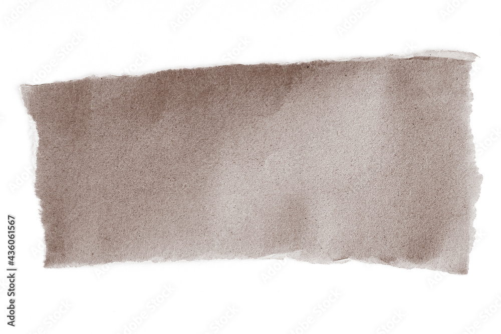 Fototapeta premium ripped old brown paper on white background