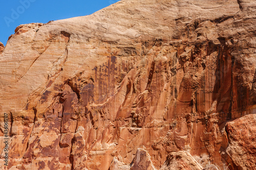 Weird textures on the rocks of Capitol Reef National Park, Utah, USA.