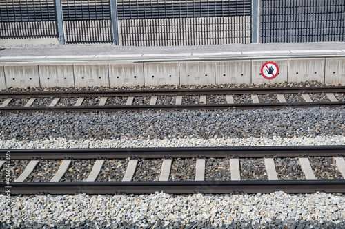 empty railroad tracks