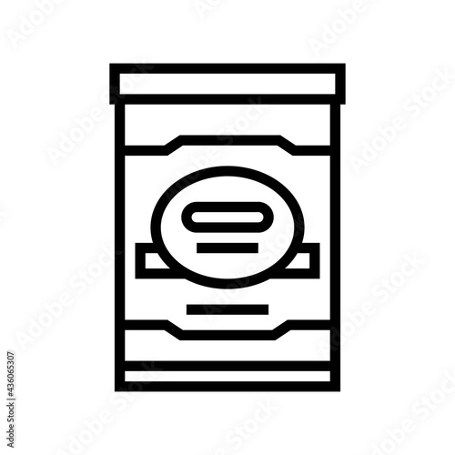 milk mister food baby line icon vector. milk mister food baby sign. isolated contour symbol black illustration