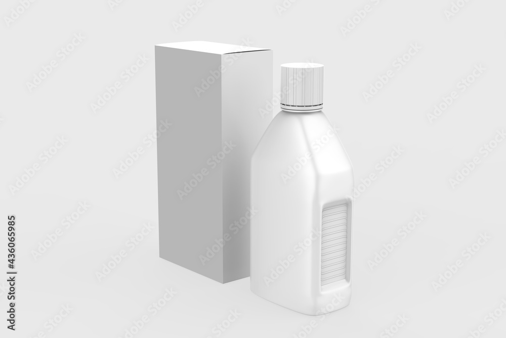 Engine oil canister isolated on white background. 3d illustration Engine oil canister isolated on white background. 3d illustration