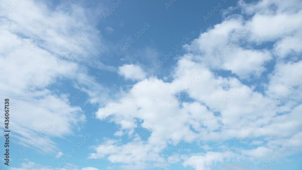 Time Lapse summer sunny cloudscape in blue sky background. Time Lapse summer sunny cloudscape in blue sky background.