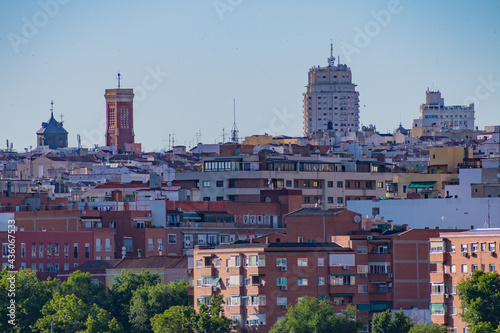 Cityscpe of The Tierno Galvan Park (Planetarium Park) Madrid, Spain photo