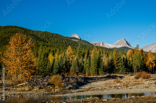 Views from the roadside during a drive through the park. Peter Lougheed Provincial Park