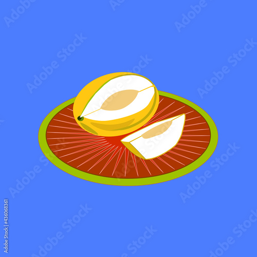 ripe juicy melon on a plate