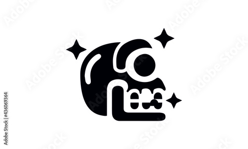 Ancient alien Silhouette icons vector design