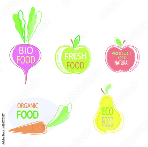 Vegan sticker,label for eco products.