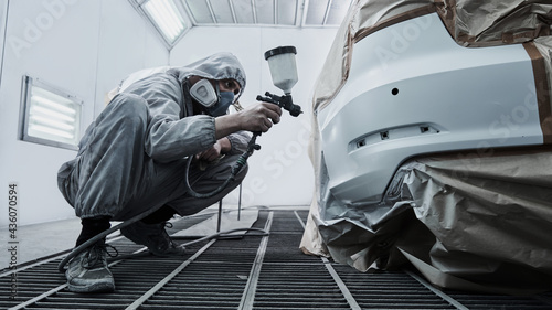 Tableau sur toile Car painting and automobile repair service