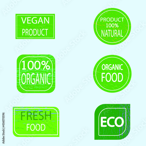 Vegan sticker,label for eco products.