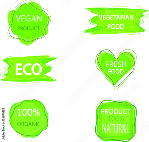 Vegan sticker,label for eco products.