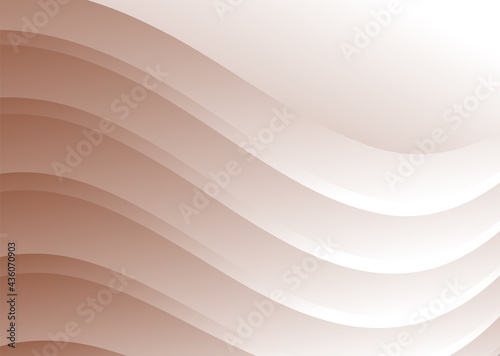 Abstract gradient waves background and folds. 3D illustration in gentle pastel colors.