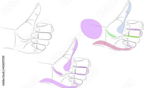  hand showing thumbs up sign against.super.