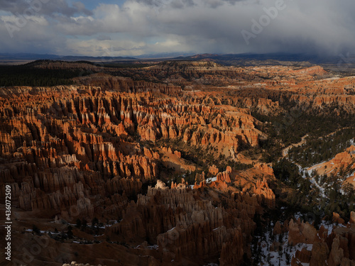 famous crimson-colored hoodoos, Landscape of Bryce Canyon National Park, the best park in Utah