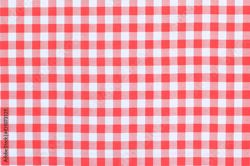 red and white checkered tablecloth