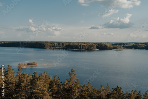 Beautiful view of Labanoras regional park in Kamuze, Lithuania photo