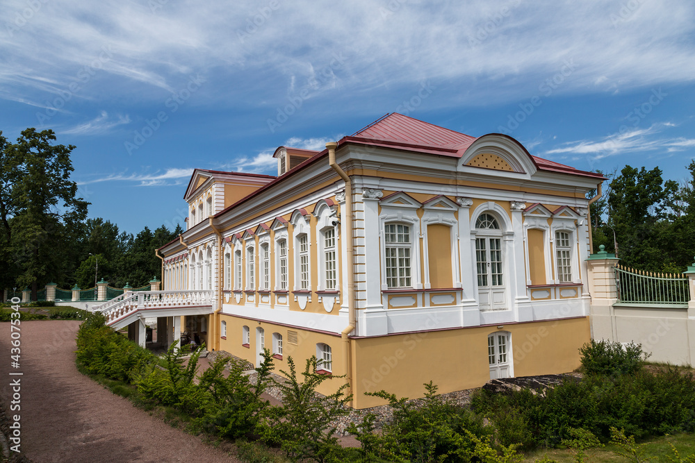 View of the Picture House in the palace and park ensemble of Oranienbaum. Lomonosov, Saint Petersburg, Russia