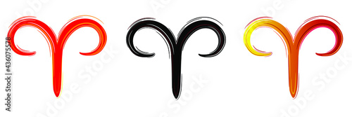 zodiac signs three options symbols