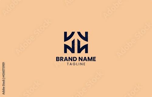 Double KN NK Logo Monogram Design Vector Template