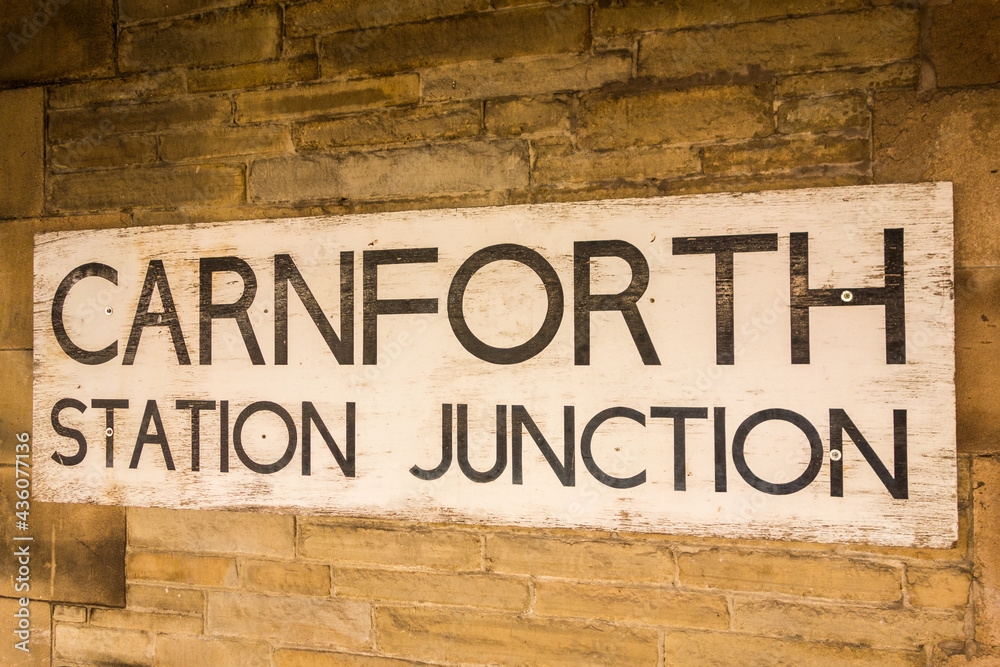 Naklejka premium Carnforth Station Junction Sign