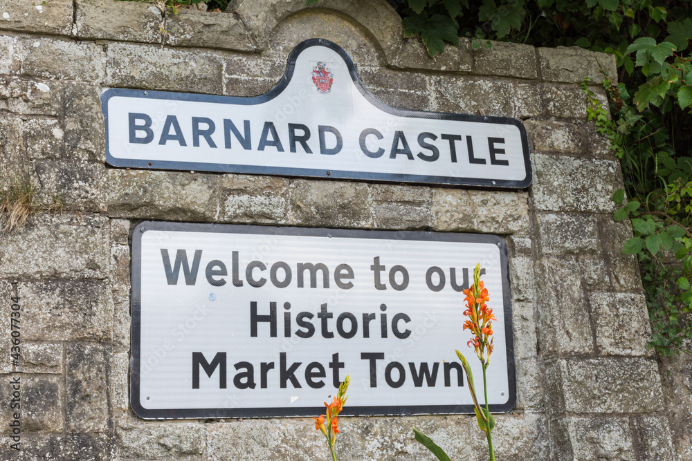 Obraz premium Barnard Castle Sign