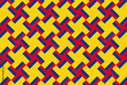 Simple geometric pattern in the colors of the national flag of Colombia