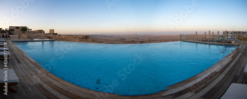 Luxury hotel in desert landscape in Israel