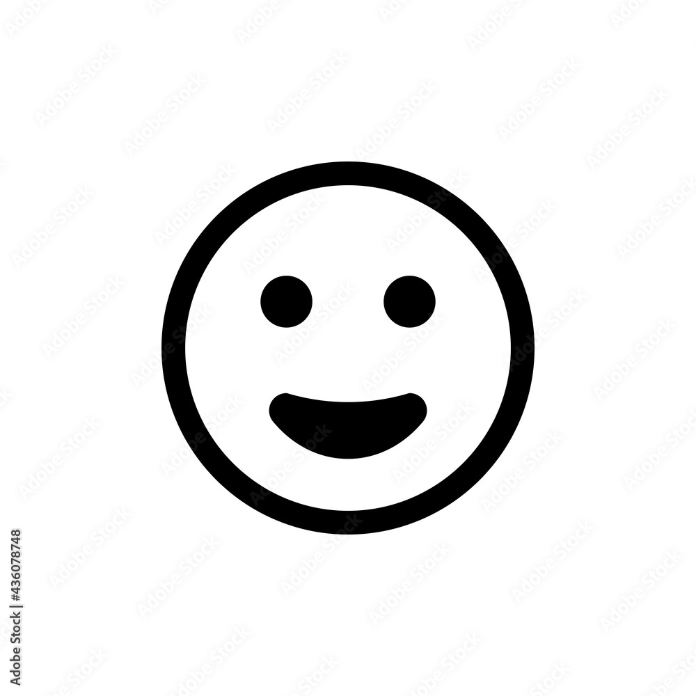 Fototapeta premium Smile emotion vector icon illustration