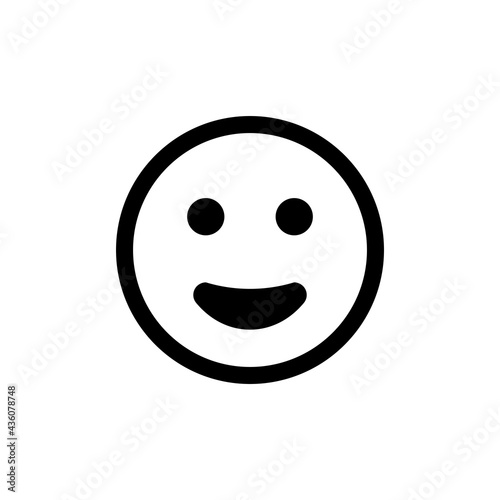 Smile emotion vector icon illustration