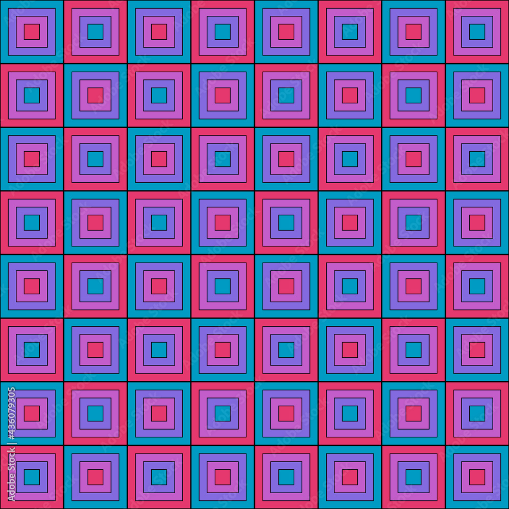 Pink and blue tile checkered. Vector same tile. Pink and blue tile checkered. Vector same tile.
