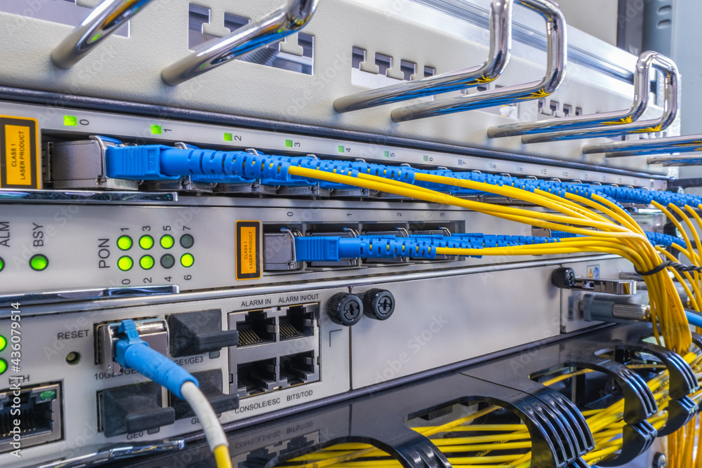 Devices and patch cord cables in telecommunication system of gigabit passive optical network Devices and patch cord cables in telecommunication system of gigabit passive optical network