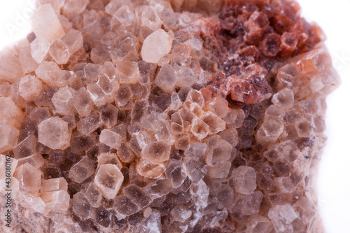macro aragonite stone on a white background photo