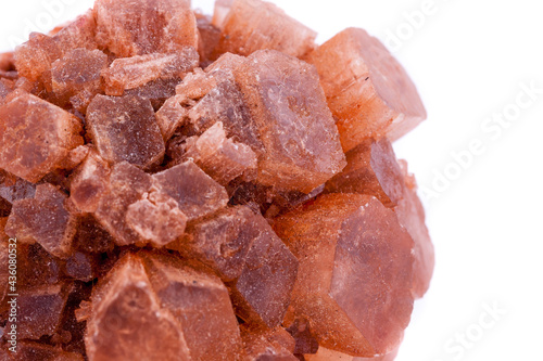 Macro mineral stone Aragonite on white background