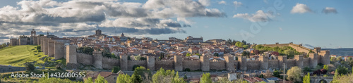 Majestic panoramic view of Ávila city Walls & fortress, full around view at the medieval historic city © Miguel Almeida