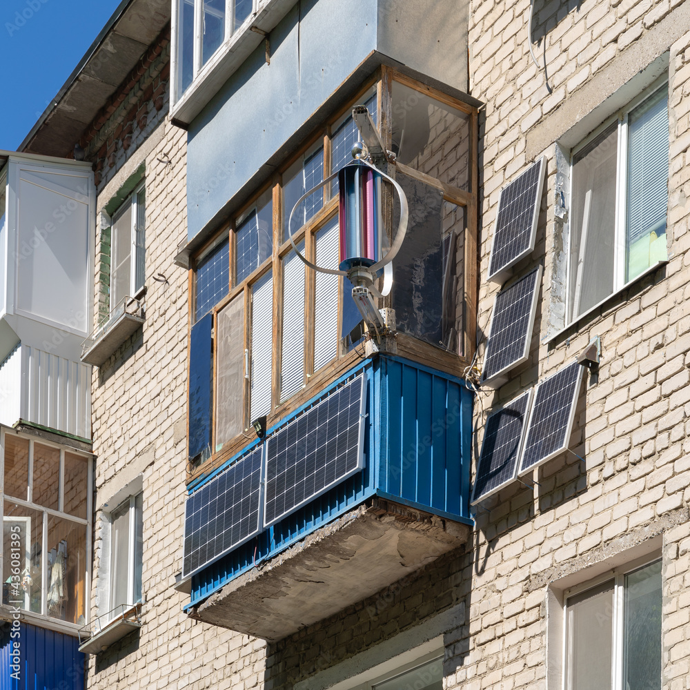 Green green energy on your balcony in a multi-storey building allows you to get free electricity in a separate apartment and save money