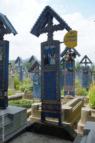 The Merry Cemetery is a cemetery in the village of Sapanta, Maramures county, Romania. In the Merry Cemetery, grave markers celebrate life with beautiful images and gentle wit.