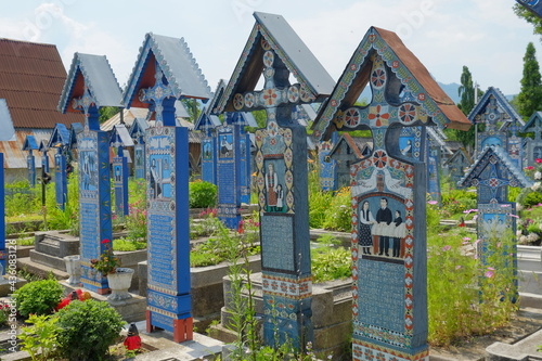 The Merry Cemetery is a cemetery in the village of Sapanta, Maramures county, Romania. In the Merry Cemetery, grave markers celebrate life with beautiful images and gentle wit.