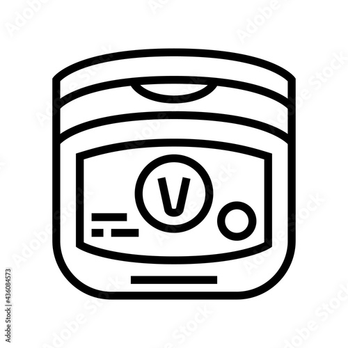 petroleum jelly dry skin treat line icon vector. petroleum jelly dry skin treat sign. isolated contour symbol black illustration