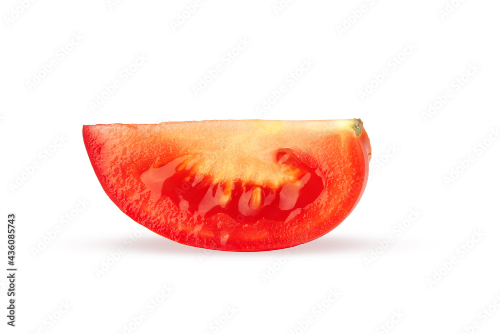 slice of tomato isolated on white background. red tomato slice of tomato isolated on white background. red tomato