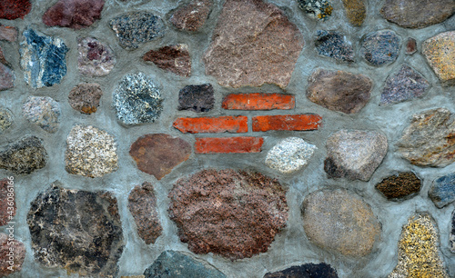 Fototapeta Naklejka Na Ścianę i Meble -  Brick stones and wood as background wallpapers and textures for smartphones and tablets. Photos were taken in 2021 in Podlasie and Masuria in Poland.