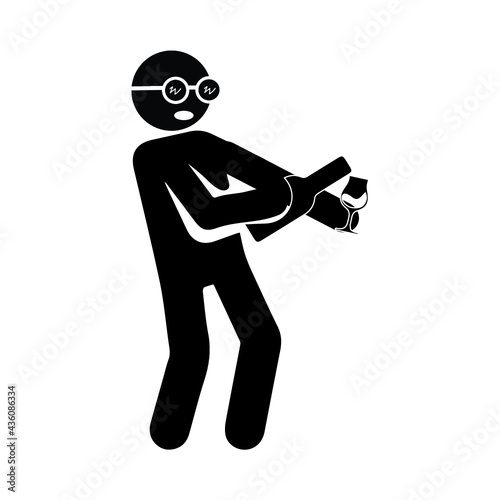Drinking man icon