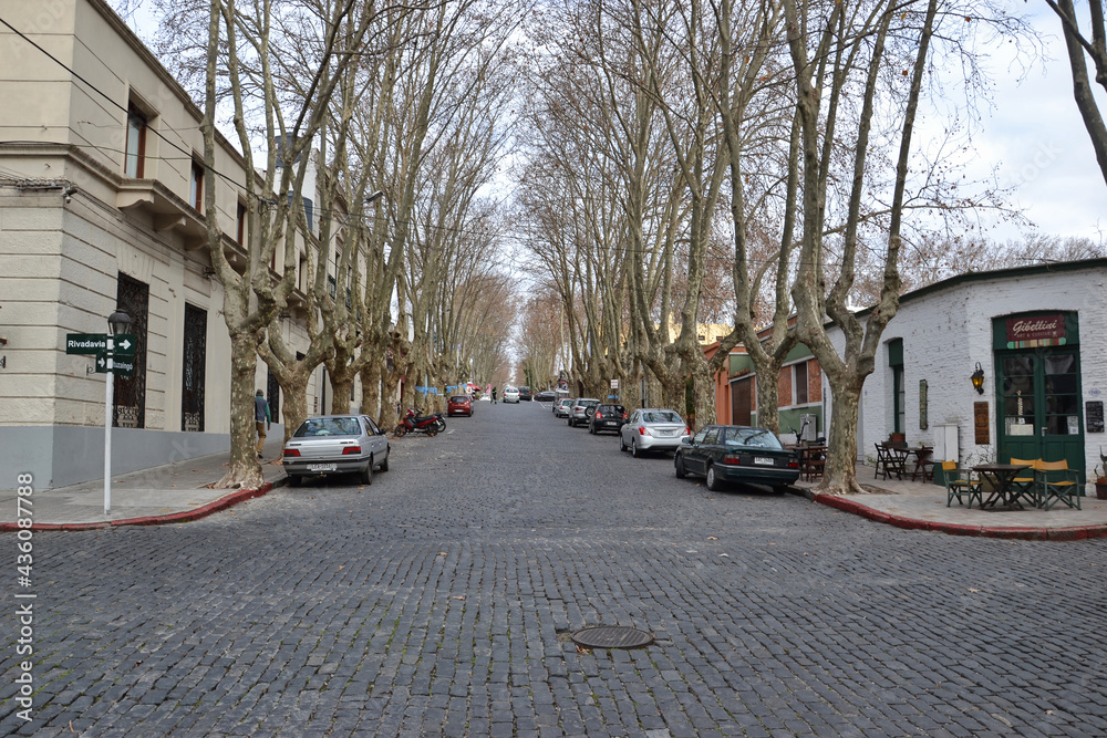cobbled street in Colonial del Sacramento, Uruguay