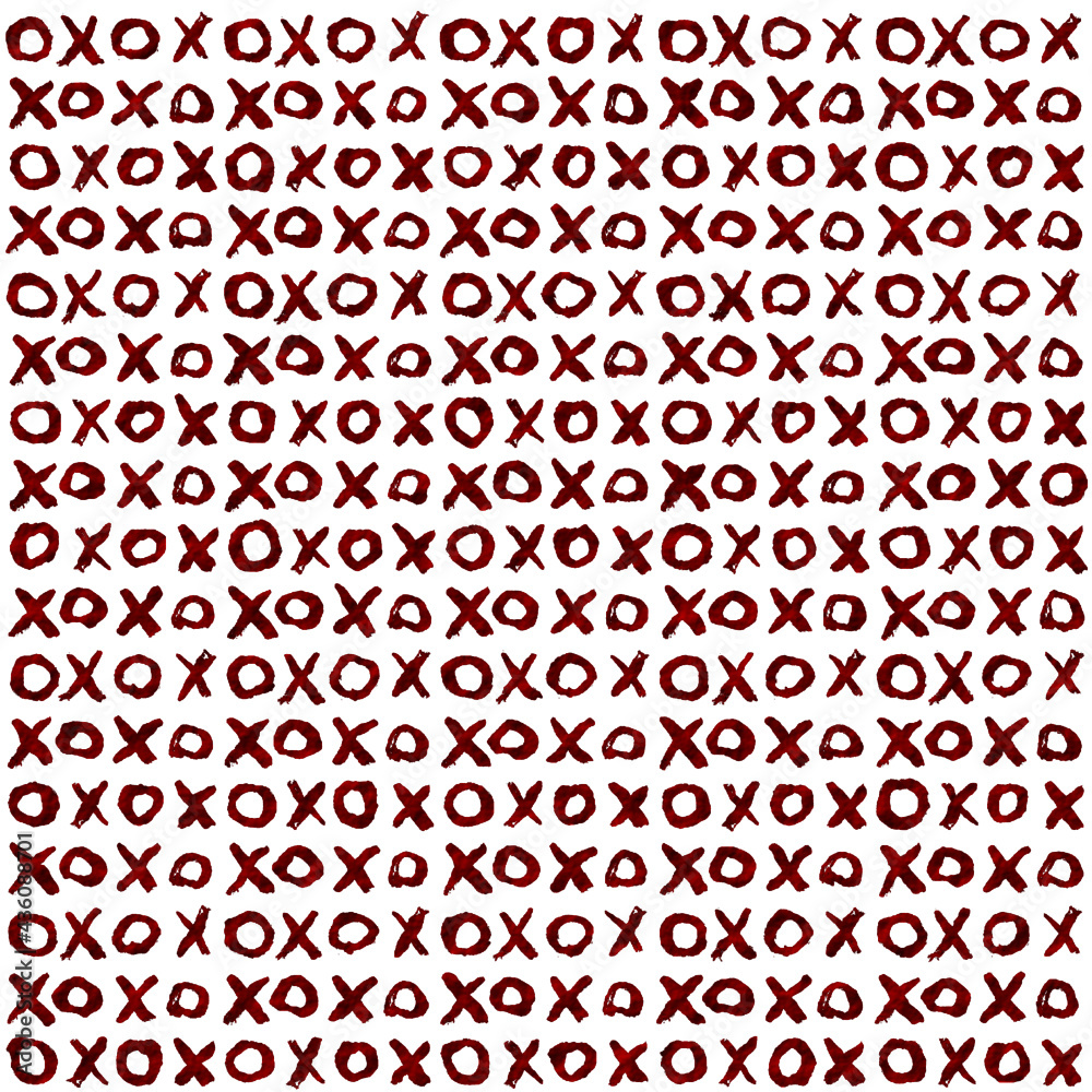 red pattern of letters OX. red pattern of letters OX.