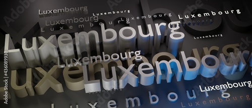 Abstract Luxembourg 3D TEXT Rendered Poster (3D Artwork) photo