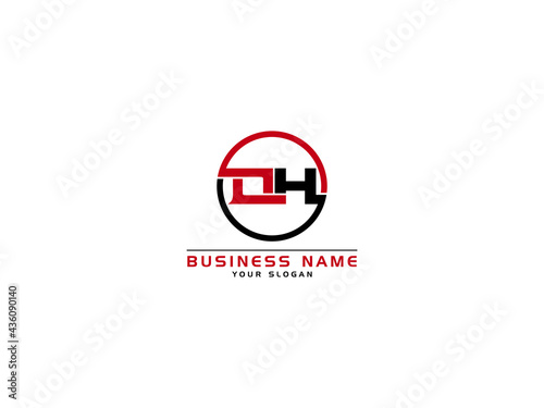 Letter OH Logo, circle oh logo icon vector for business